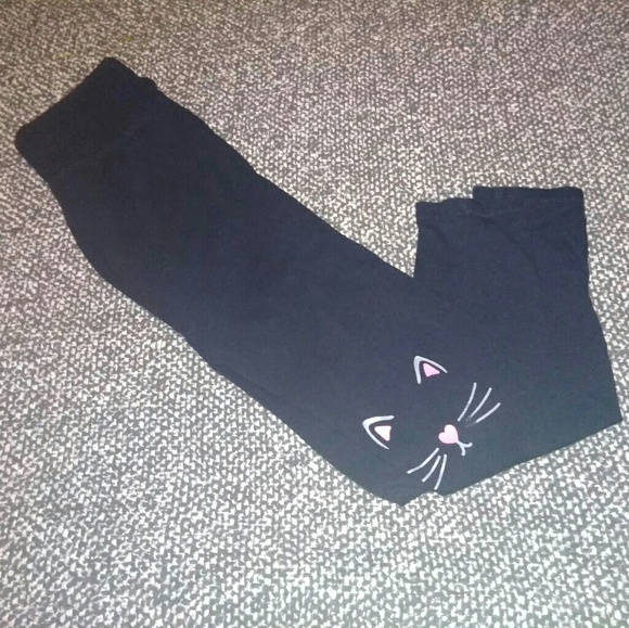 Justice Size 4 Cat Knee Leggings 